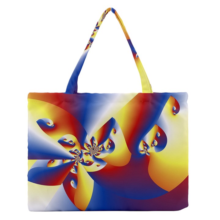 Mandelbrot Math Fractal Pattern Zipper Medium Tote Bag