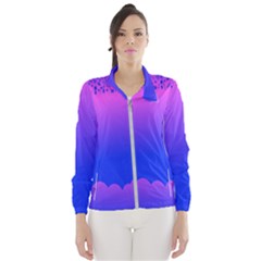 Abstract Bright Color Wind Breaker (women)