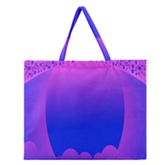 Abstract Bright Color Zipper Large Tote Bag