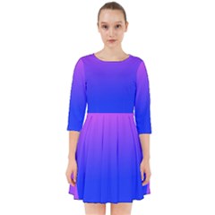 Abstract Bright Color Smock Dress