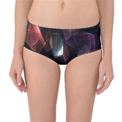 Crystals Background Design Luxury Mid-waist Bikini Bottoms by Nexatart