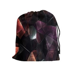 Crystals Background Design Luxury Drawstring Pouches (extra Large) by Nexatart