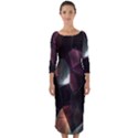 Crystals Background Design Luxury Quarter Sleeve Midi Bodycon Dress View1