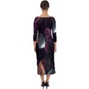 Crystals Background Design Luxury Quarter Sleeve Midi Bodycon Dress View2