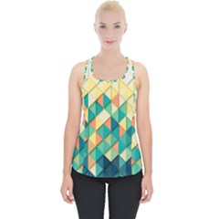 Background Geometric Triangle Piece Up Tank Top by Nexatart