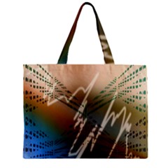 Pop Art Edit Artistic Wallpaper Zipper Mini Tote Bag by Nexatart