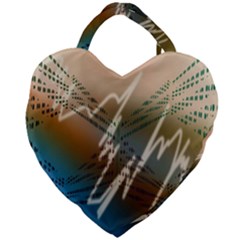 Pop Art Edit Artistic Wallpaper Giant Heart Shaped Tote by Nexatart