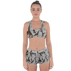 Dry Nature Pattern Background Racerback Boyleg Bikini Set by Nexatart