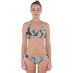Dry Nature Pattern Background Cross Back Hipster Bikini Set by Nexatart