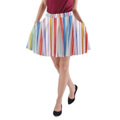 Background Decorate Colors A-Line Pocket Skirt
