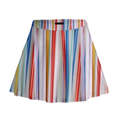 Background Decorate Colors Mini Flare Skirt