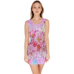 Nice Nature Flowers Plant Ornament Bodycon Dress