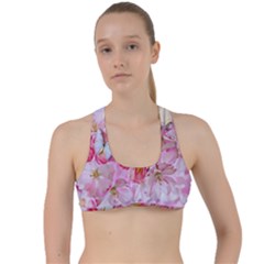 Nice Nature Flowers Plant Ornament Criss Cross Racerback Sports Bra by Nexatart