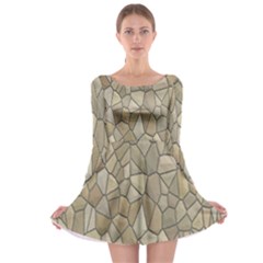 Tile Steinplatte Texture Long Sleeve Skater Dress by Nexatart