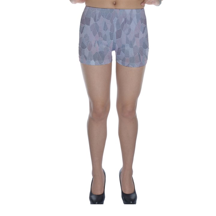 Pattern Mosaic Form Geometric Skinny Shorts