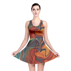 Creativity Abstract Art Reversible Skater Dress by Nexatart