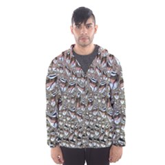 Droplets Pane Drops Of Water Hooded Wind Breaker (men) by Nexatart