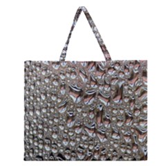 Droplets Pane Drops Of Water Zipper Large Tote Bag by Nexatart