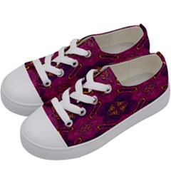 Pattern Decoration Art Abstract Kids  Low Top Canvas Sneakers