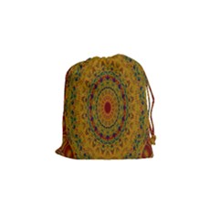 India Mystic Background Ornamental Drawstring Pouches (small)  by Nexatart