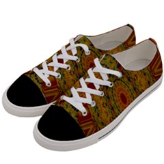 India Mystic Background Ornamental Women s Low Top Canvas Sneakers