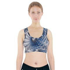 Mandelbrot Fractal Abstract Ice Sports Bra With Pocket by Nexatart