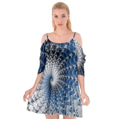 Mandelbrot Fractal Abstract Ice Cutout Spaghetti Strap Chiffon Dress by Nexatart