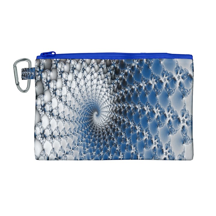 Mandelbrot Fractal Abstract Ice Canvas Cosmetic Bag (Large)