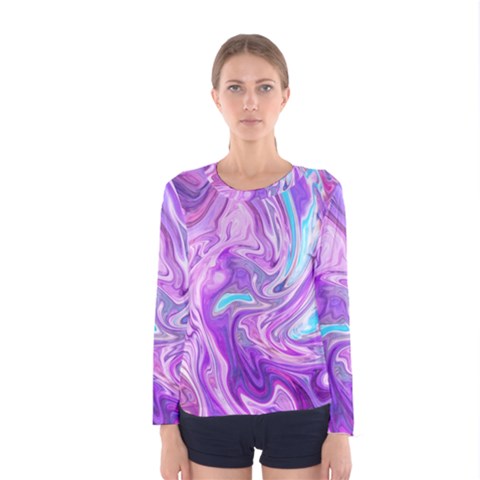 Abstract Art Texture Form Pattern Women s Long Sleeve Tee by Nexatart