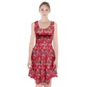 Red Background Christmas Racerback Midi Dress View1
