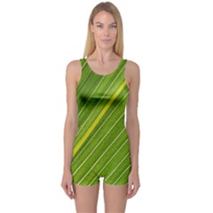 Leaf Plant Nature Pattern One Piece Boyleg Swimsuit by Nexatart