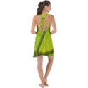 Green Leaf Plant Nature Structure Show Some Back Chiffon Dress View2