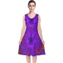 Fractal Mandelbrot Julia Lot V-Neck Midi Sleeveless Dress  View1