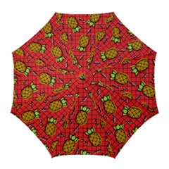 Fruit Pineapple Red Yellow Green Golf Umbrellas by Alisyart