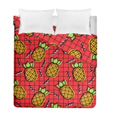 Fruit Pineapple Red Yellow Green Duvet Cover Double Side (full/ Double Size)
