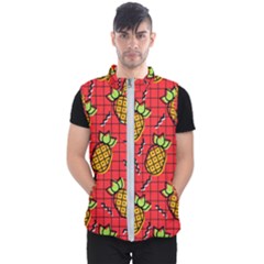 Fruit Pineapple Red Yellow Green Men s Puffer Vest