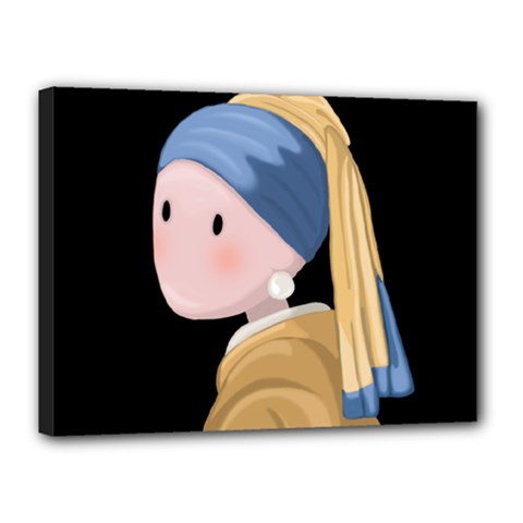 Girl With A Pearl Earring Canvas 16  X 12 