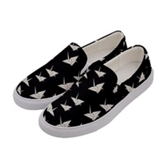 Paper Cranes Pattern Women s Canvas Slip Ons by Valentinaart