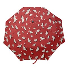 Paper Cranes Pattern Folding Umbrellas by Valentinaart