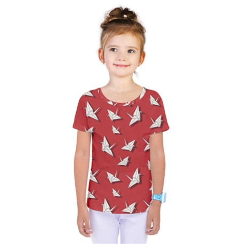 Paper Cranes Pattern Kids  One Piece Tee by Valentinaart