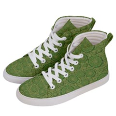 Stars In The Wooden Forest Night In Green Men s Hi-top Skate Sneakers