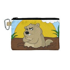 Groundhog Day Canvas Cosmetic Bag (medium) by Valentinaart