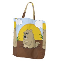 Groundhog Day Giant Grocery Zipper Tote by Valentinaart