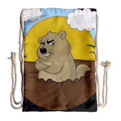 Groundhog Day Drawstring Bag (large) by Valentinaart