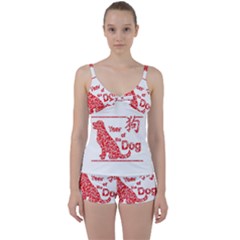 Year Of The Dog - Chinese New Year Tie Front Two Piece Tankini by Valentinaart