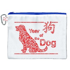 Year Of The Dog - Chinese New Year Canvas Cosmetic Bag (xxl) by Valentinaart