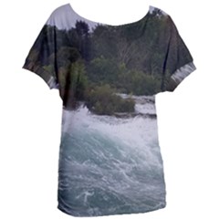 Sightseeing At Niagara Falls Women s Oversized Tee by canvasngiftshop