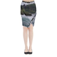 Sightseeing At Niagara Falls Midi Wrap Pencil Skirt by canvasngiftshop