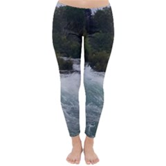 Sightseeing At Niagara Falls Classic Winter Leggings by canvasngiftshop