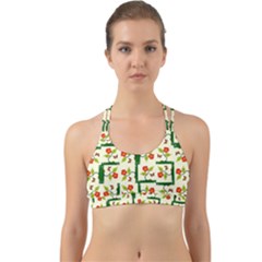 Plants And Flowers Back Web Sports Bra by linceazul